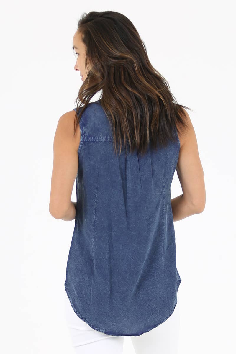 Nostalgia – Großhandel Tunika – Damen – BESTICKTES TANKTOP N2M81-ASIS5