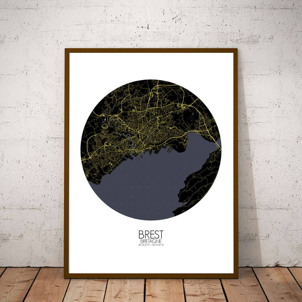 mapospheres - Venta al por mayor Pósteres - Poster de Brest | Francia1