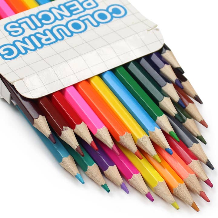 Powell Creative Products Ltd - Wholesale Colored Pencil - Colouring Pencils Set Kids Adults School Arts & Craft 24pk