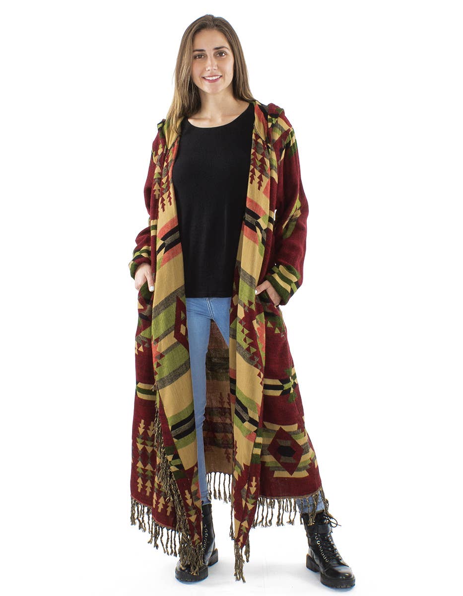 Coline – Engroshandel Jakke - Dame – Lang jakke i amerikansk oprindelsesstil med kvaster5