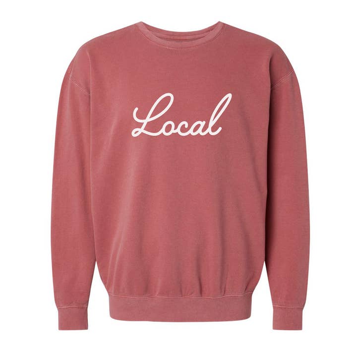 Local Cursive Washed Sweatshirt for wholesale by Frankie Jean