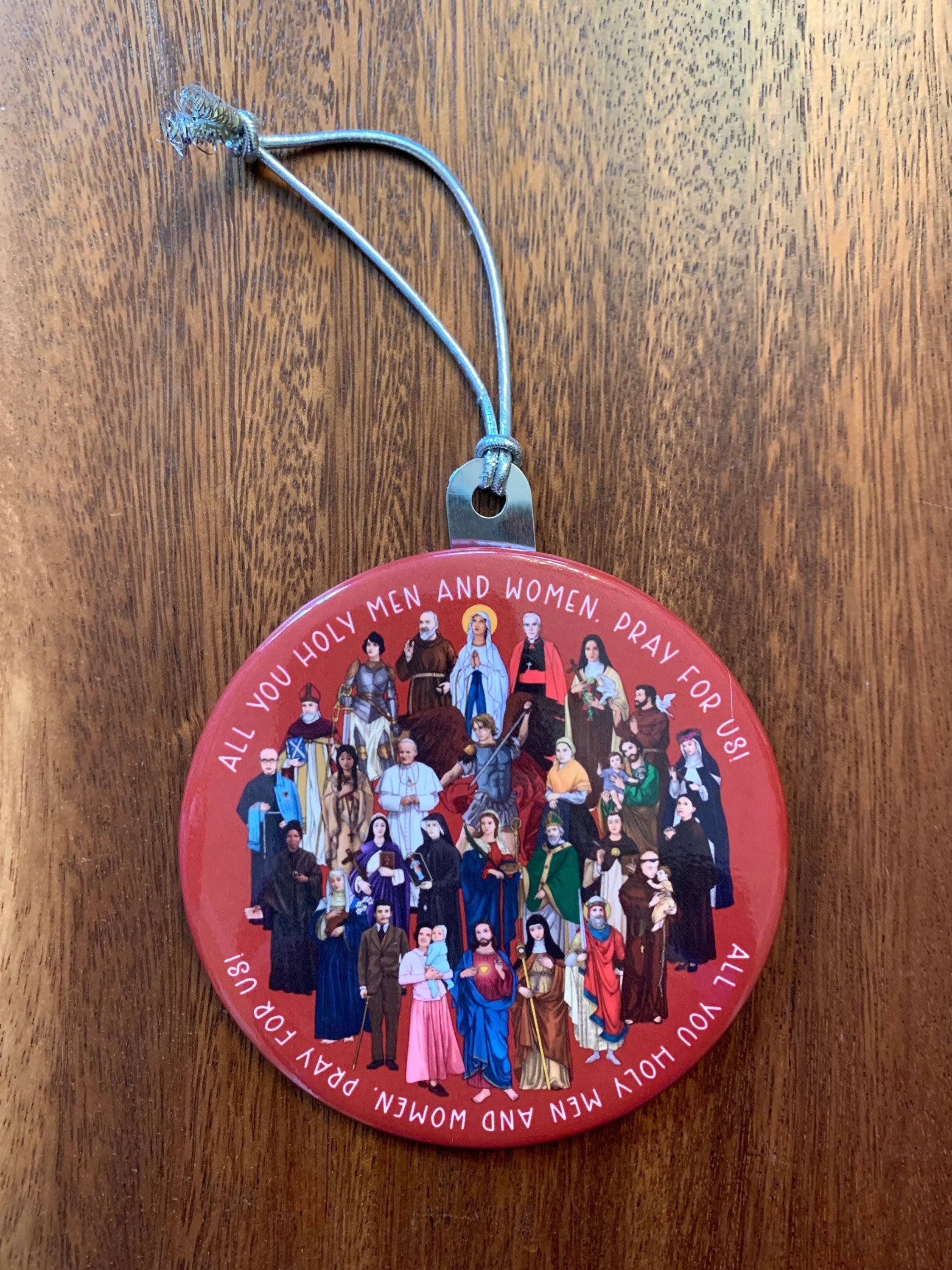 Meyer Market Designs - Wholesale Ornament - Catholic Saints Christmas Ornament 2. Baptism Gift. Mary, St. Michael Ornament. Catholic Christmas Gift. First Communion Gift. Pray for Us1