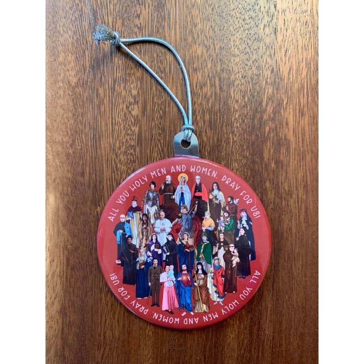 Meyer Market Designs - Wholesale Ornament - Catholic Saints Christmas Ornament 2. Baptism Gift. Mary, St. Michael Ornament. Catholic Christmas Gift. First Communion Gift. Pray for Us1