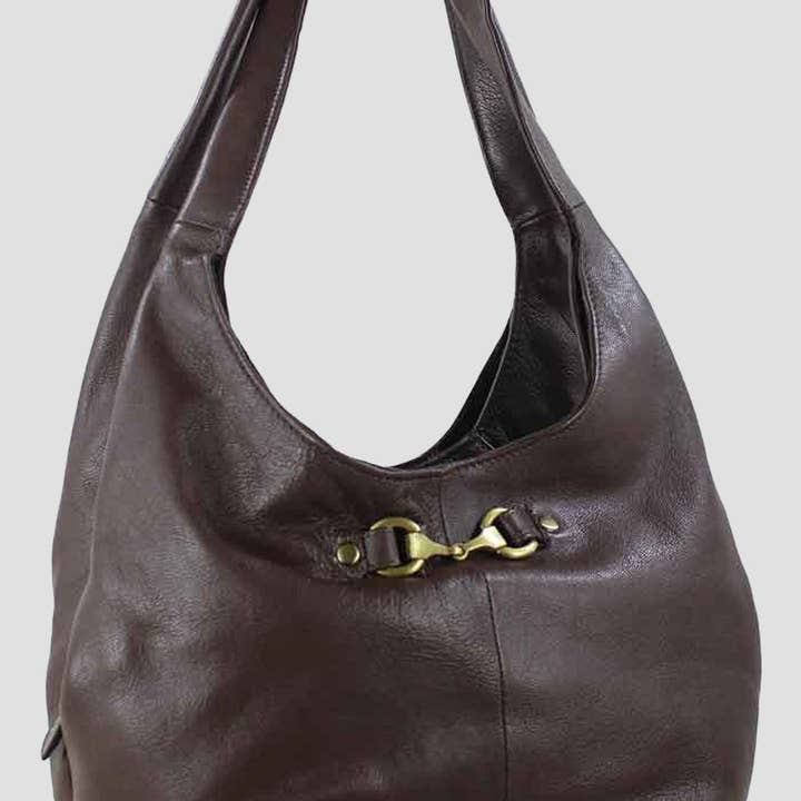 Grace Slouchy Snaffle Handtas in Bruin voor wholesale door Grays 1922