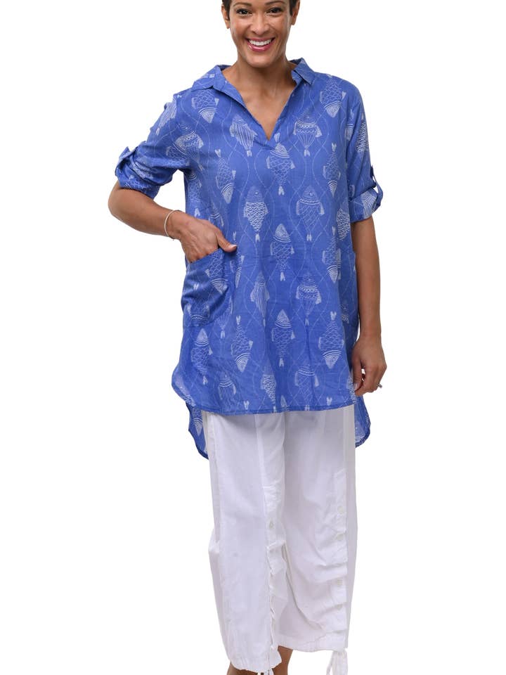 Túnica York CV1265 em Go Fish* por atacado de Tulip Clothing