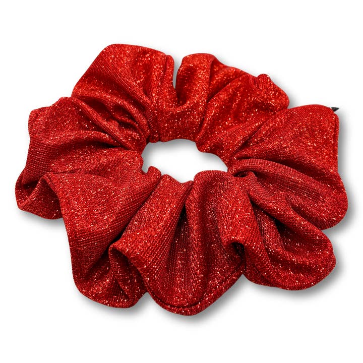 Enchanted Scrunch - Wholesale Scrunchie - Women's - Bright Red Sparkle Scrunchie