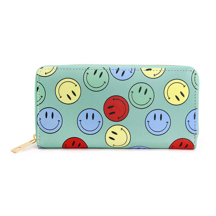 Fashion City - Wholesale Wallet - Women's - Colorful Smiley Faces Wallet