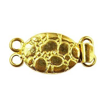 CG-381 18K Gold Overlay Multi Strand Clasp With 2 Hole for wholesale by Bali Designs
