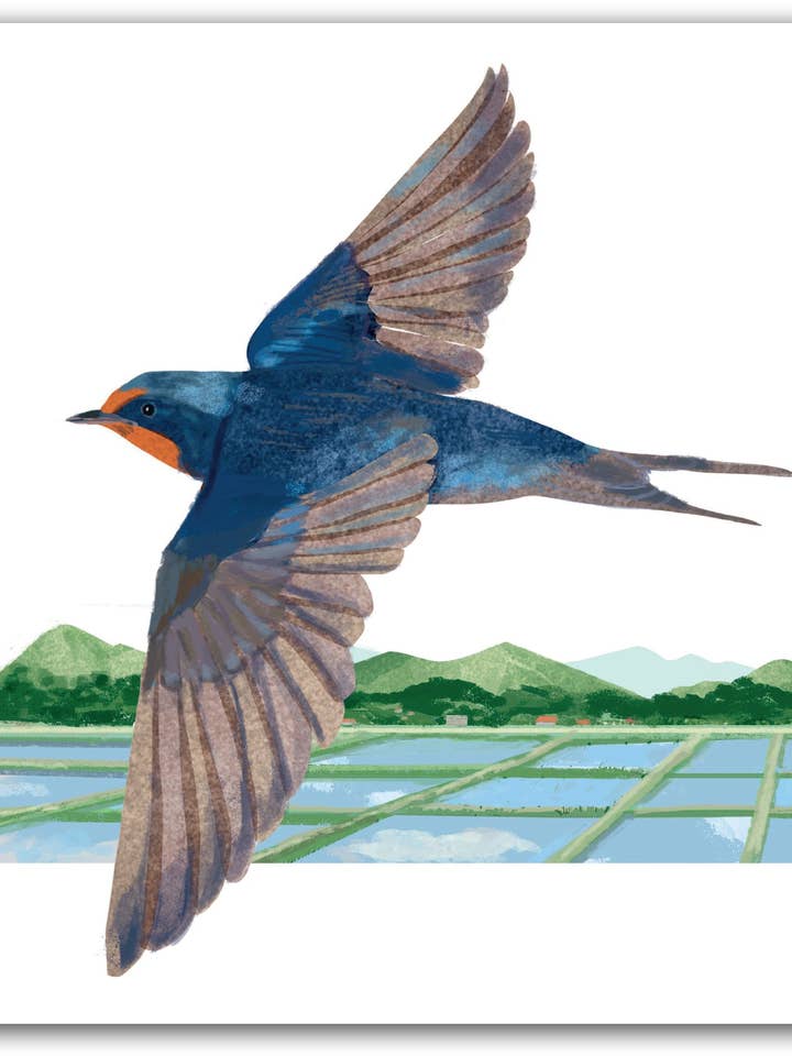 NC476 Flying Swallow - Kyoko Nemoto for wholesale by Cardiau Nico Cards