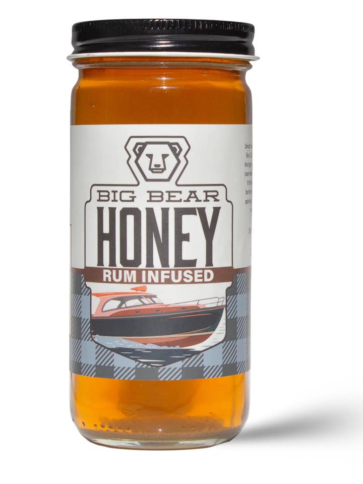 Rum Infused Honey for wholesale by Big Bear Honey