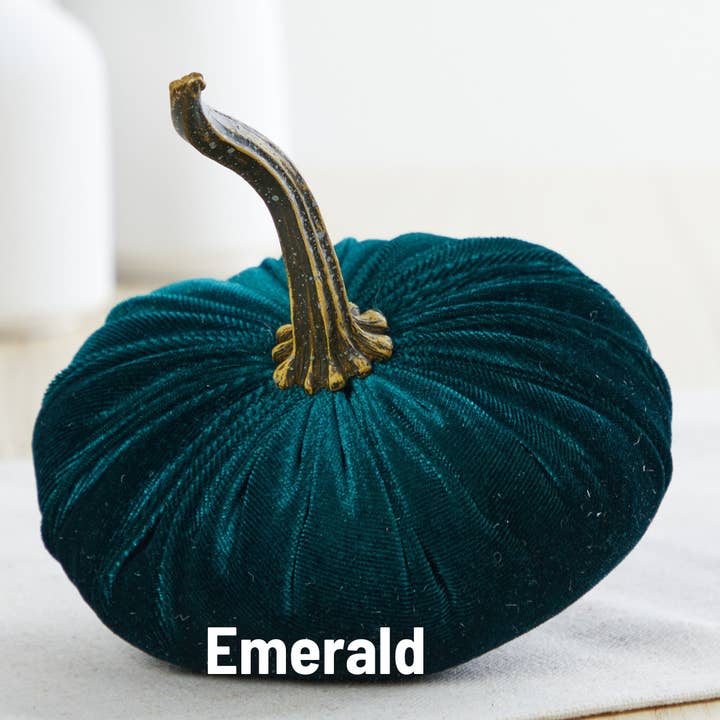 Your Heart's Content - Wholesale Decorative Tabletop Object - Pumpkin Small Velvet, Halloween mantel, Autumn table, Gift11