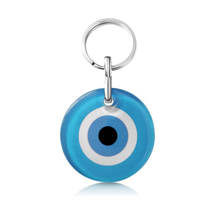 ALEF BET JEWELRY - Wholesale Keychain - Unisex - Evil Lucky Eye Glass Keyrings