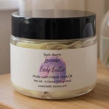 Lavender Body Butter Made With Hemp Seed Oil for wholesale by Bath Bums