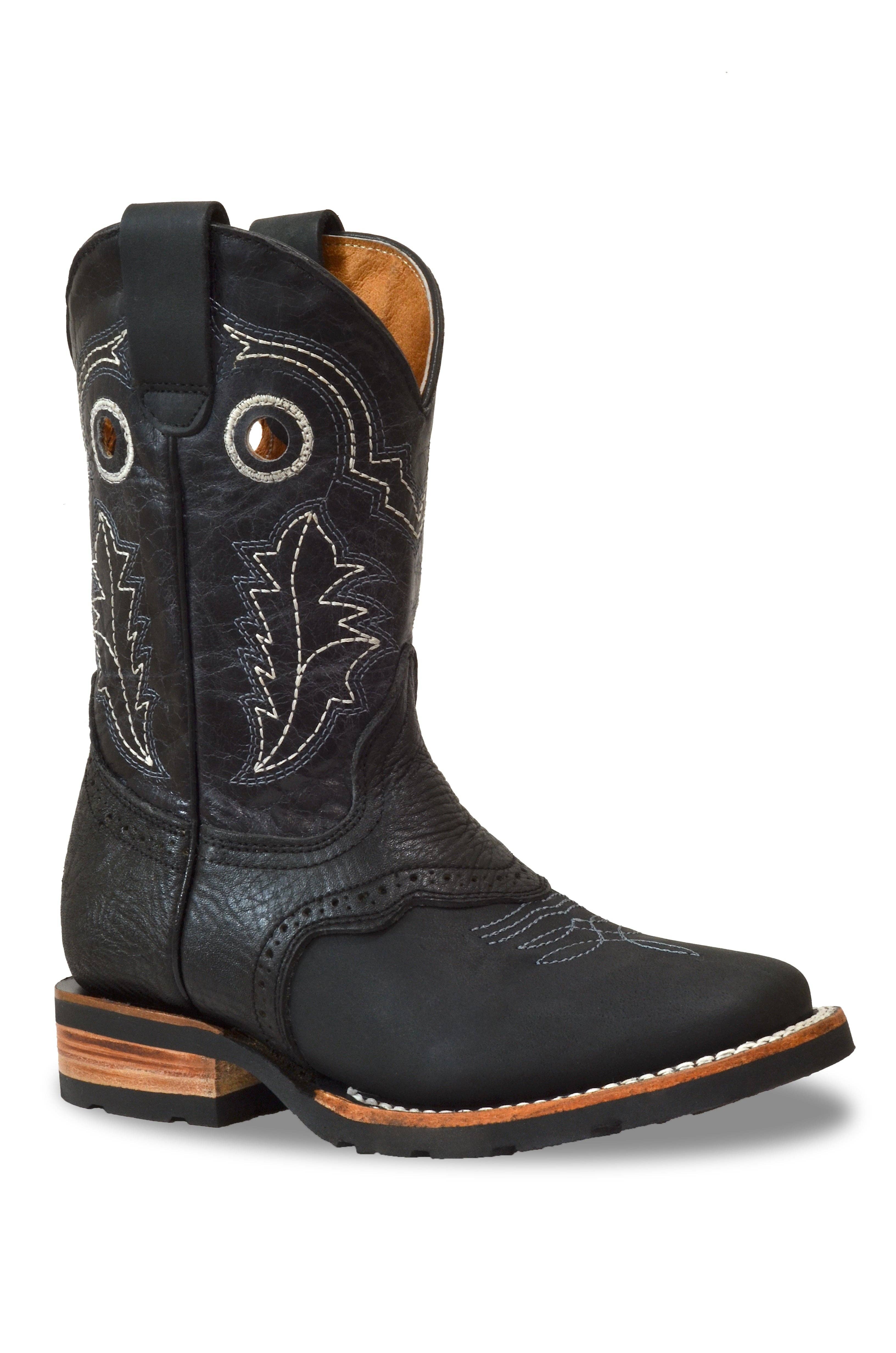 3001 BLACK KIDS WIDE SQUARE BOOT for wholesale on Faire5