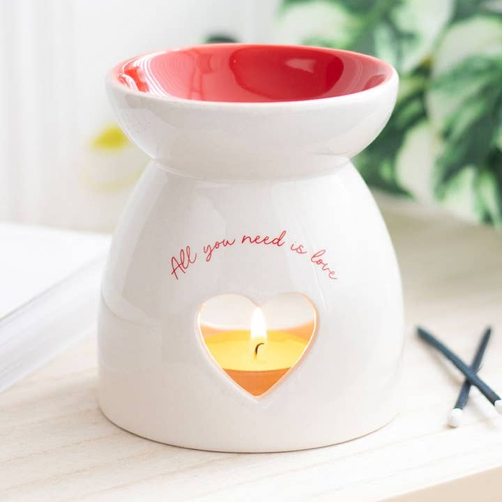 Valentine's Day Heart Oil Burner and Wax Warmer for wholesale by Something Different Wholesale