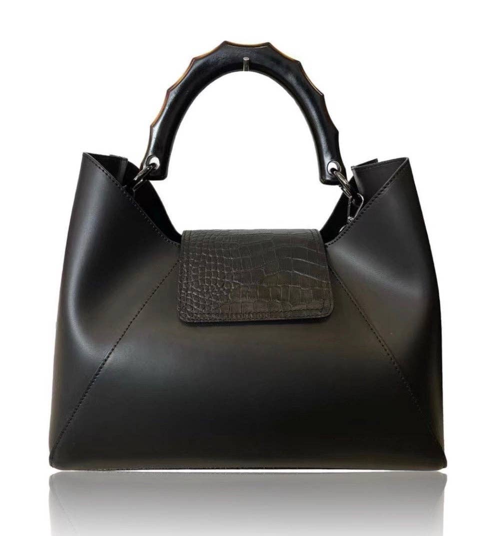 MODARNO - Vendita all'ingrosso Borsa con manico - Donna - Modarno Leather Handbag with Pony Flap “Chloe”8