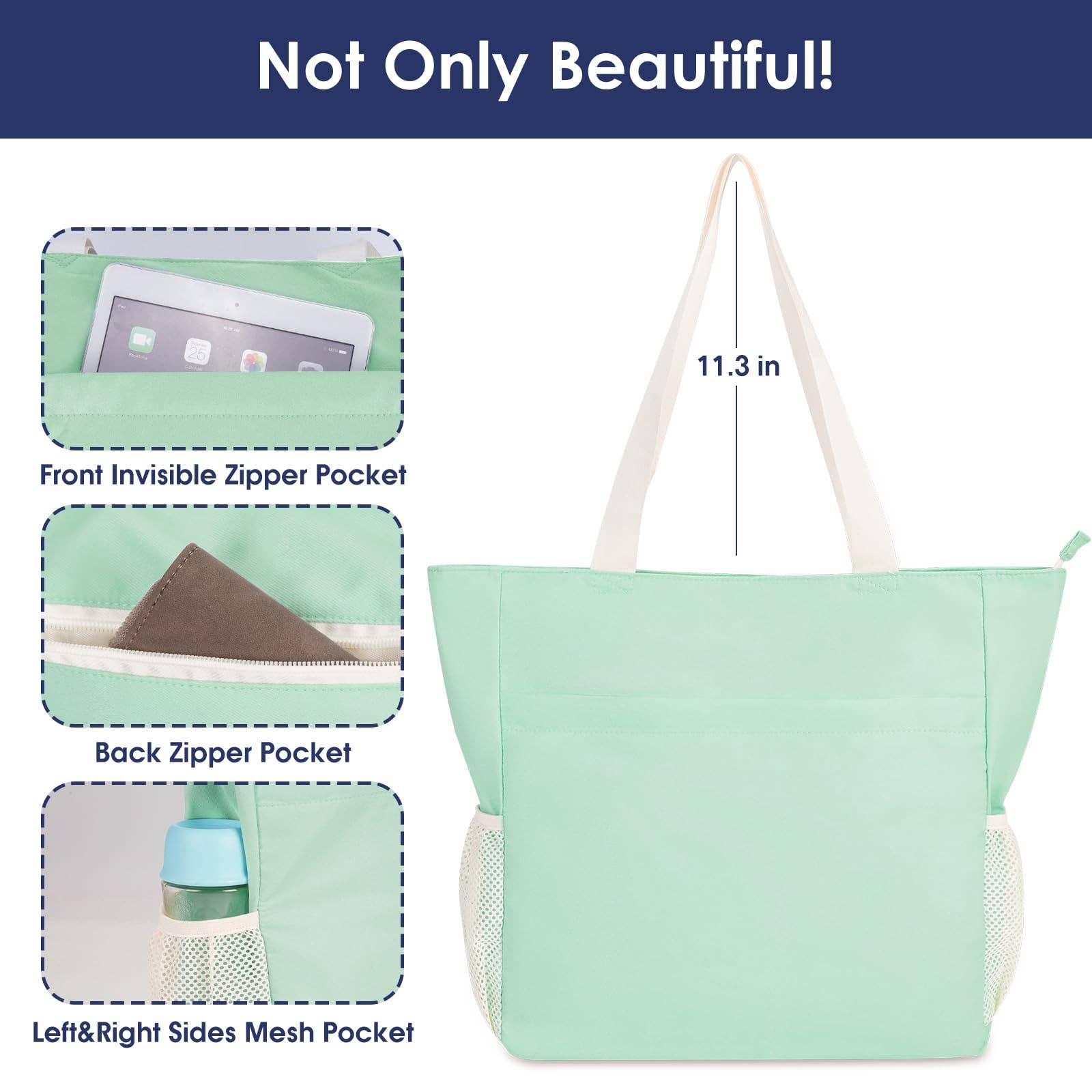 wandf - Wholesale Beach Bag - WANDF Water-resistant Beach Shoulder Tote Bag for Women23