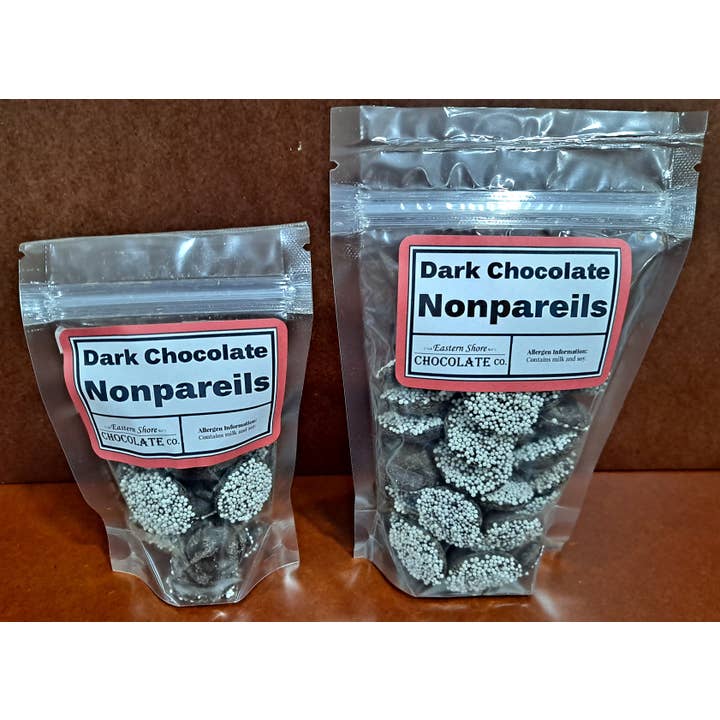 Nonpareils (Dark Chocolate) for wholesale by Eastern Shore Chocolate Company