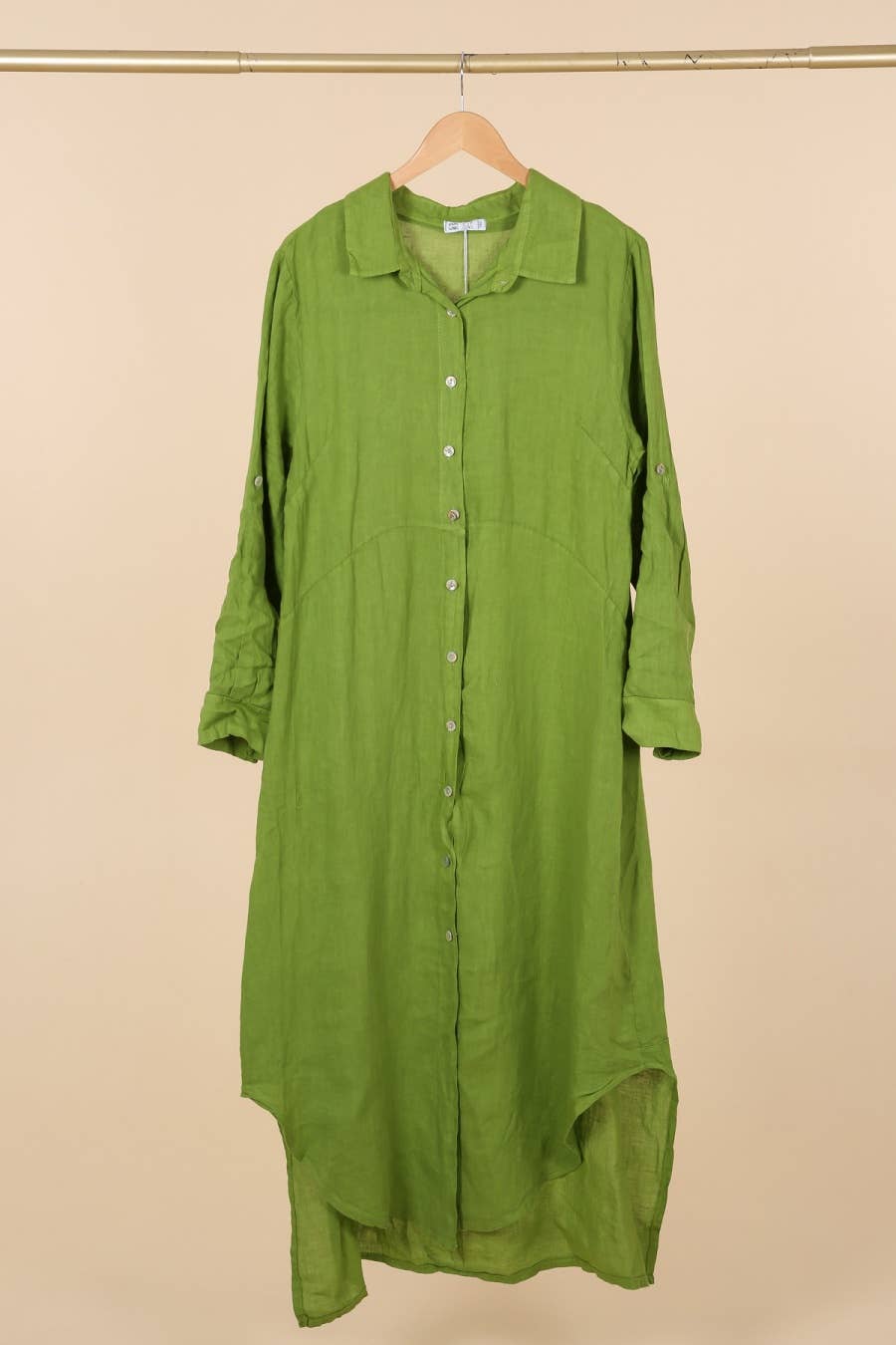 la maison des fibres naturelles - Wholesale Button Down Shirt - Women's - Long shirt dress 68036 100% LINEN42