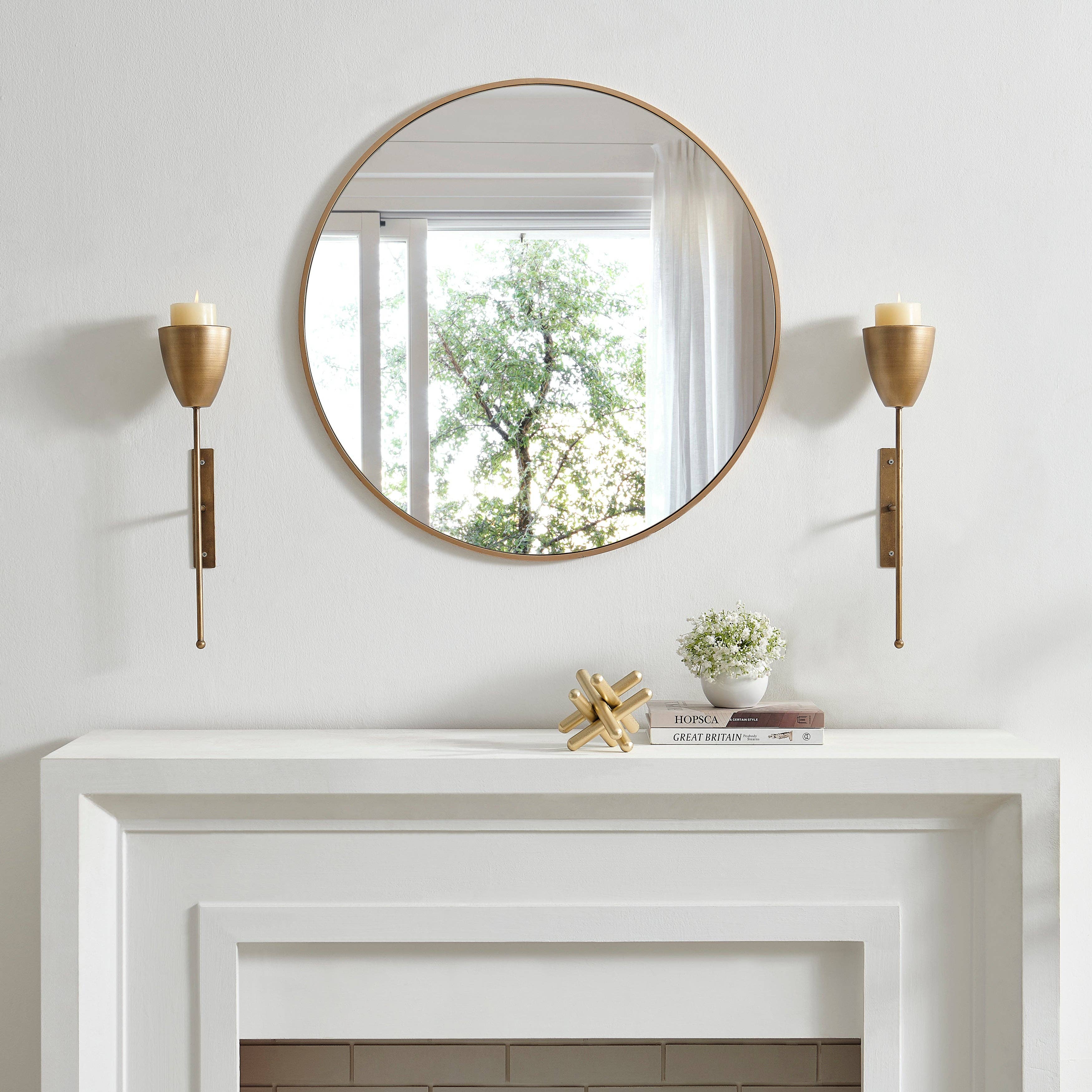 Danya B - Wholesale Sconce - Antique Brass Wall Candle Sconces (Set of 2)5