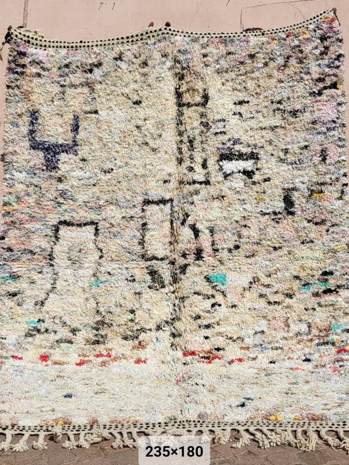 Exclusive Boujad Boucherouite Rug 235/180 for wholesale by SOUK in the CITY