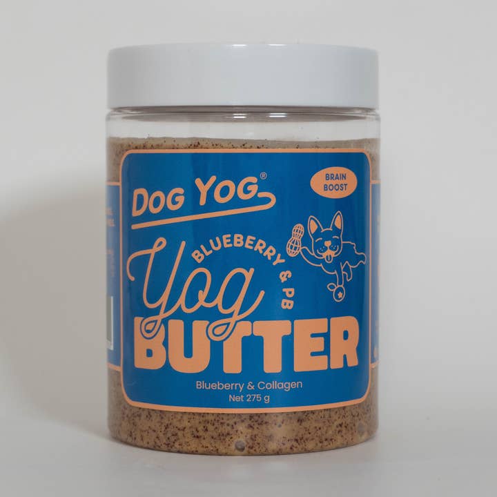 Blueberry & Collagen Peanut Butter 275g for wholesale by Dog Yog
