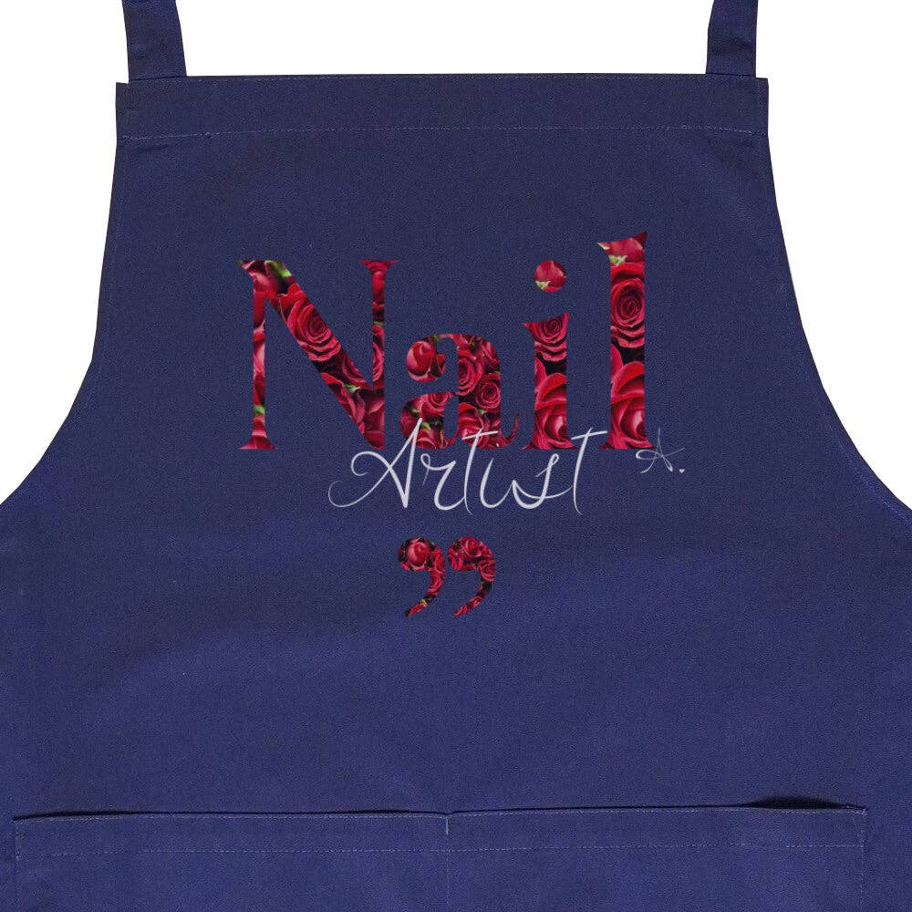Doriana Cosmetics GmbH - Wholesale Apron - Apron with pocket - Nail Artist Red Roses5