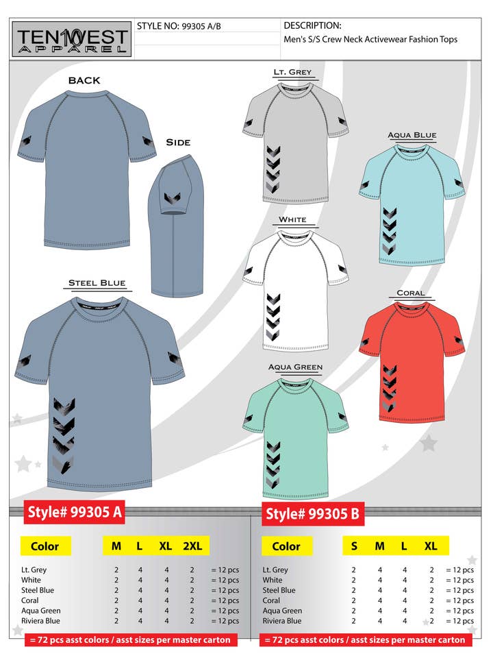 99305A voor wholesale door Ten West Apparel