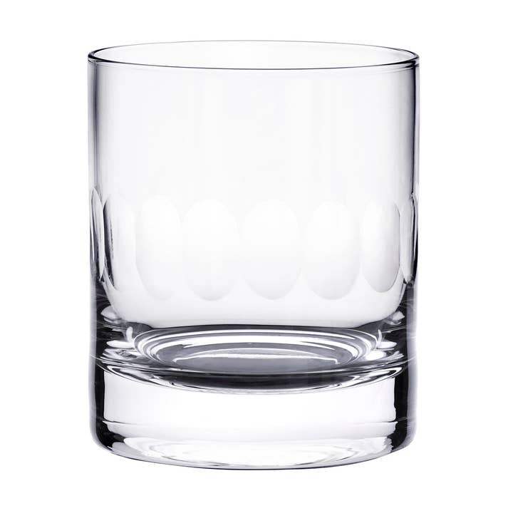 Un par de vasos de whisky de cristal con diseño de lente para venta al por mayor de The Vintage List