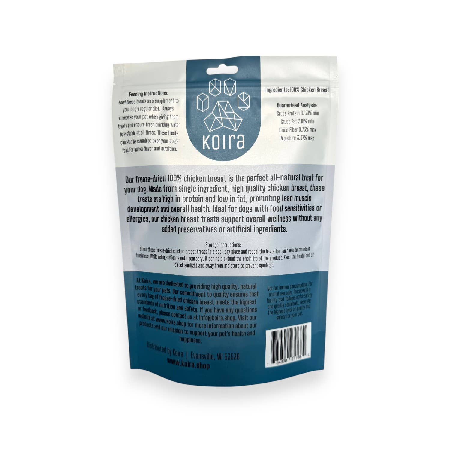 Koira - Wholesale Pet Treats - Dog - Freeze- Dried Chicken Breast Dog Treats1