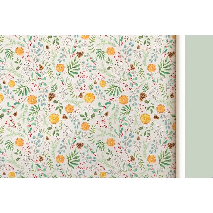 Envolvente de Presente de Natal Folhagem Festiva por atacado de Hannah Green Illustration