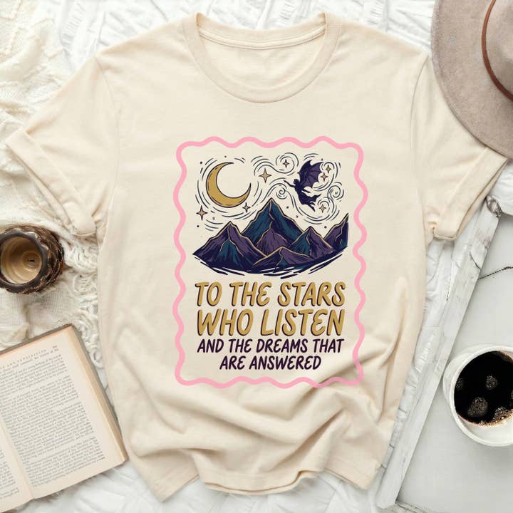 Starlight T-shirt med bølgeformet ramme for engroshandel hos MagicMerchEmporium