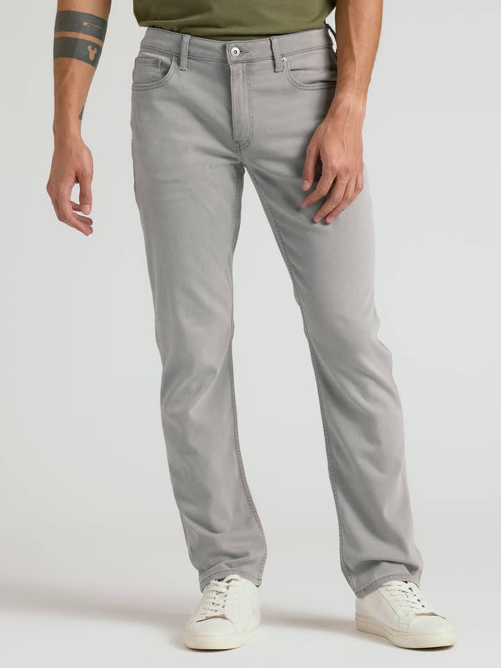 True Classic - Wholesale Jeans - Men's - Medium Gray Wash Straight Comfort Stretch Jeans0