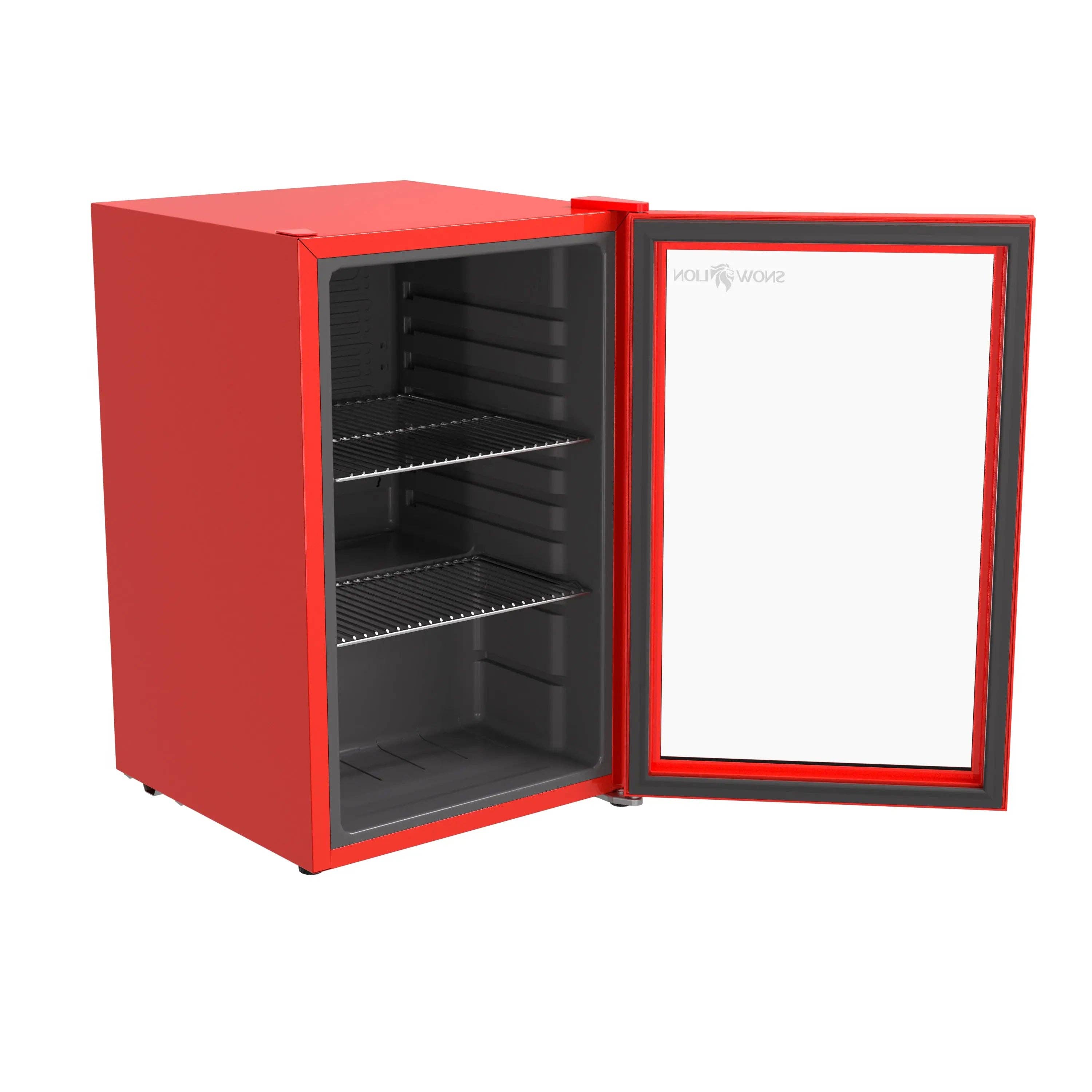 Promounts – wholesale Portable/mini fridge – SnowLion Premium 69L Beverage Refrigerator 2.4 Cu.ft. Freestanding Mini Fridge With Glass Door in Red (OSFG016-RL)7