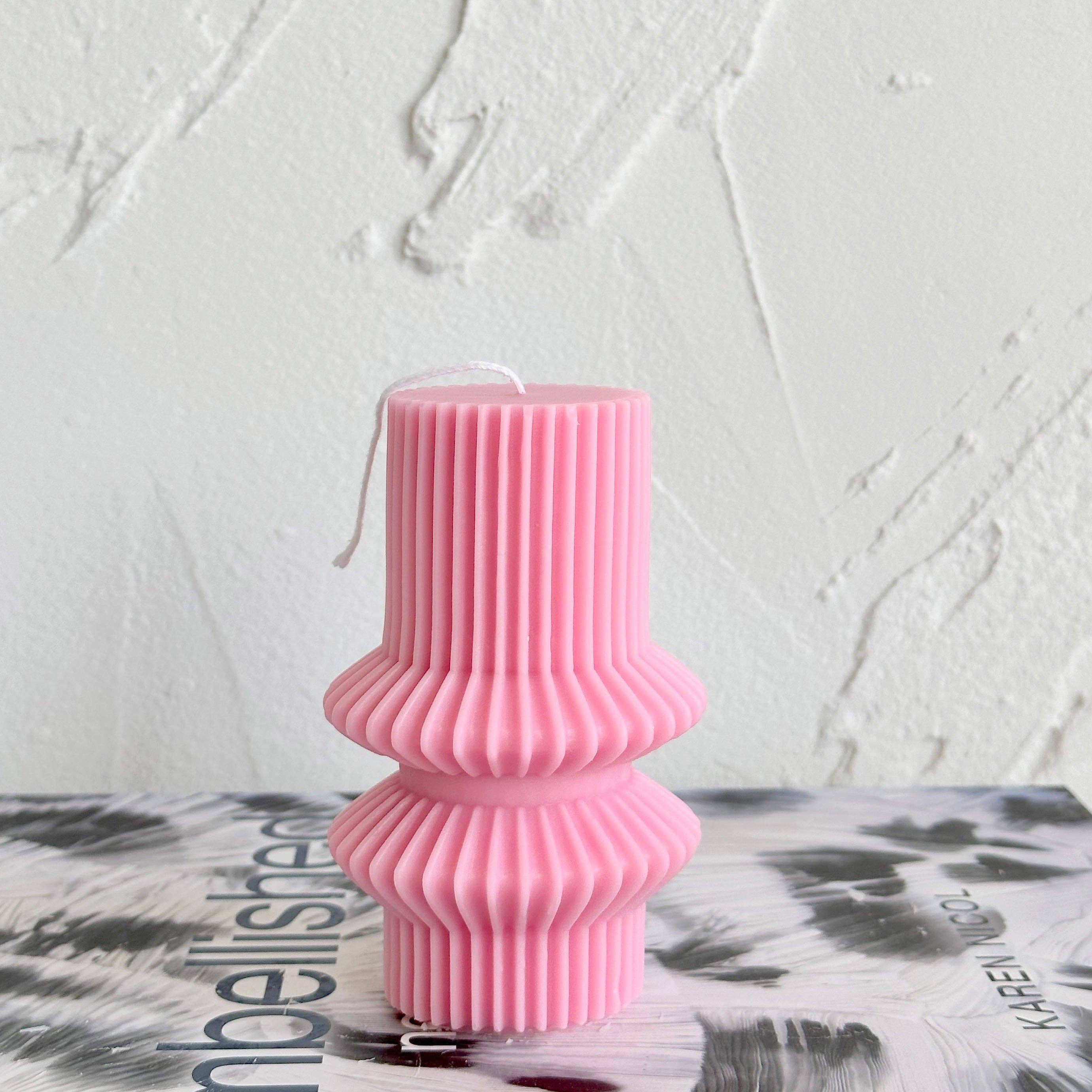 LA AROMA CANDLE CO. - Wholesale Pillar Candle - Striped Pillar Candle8