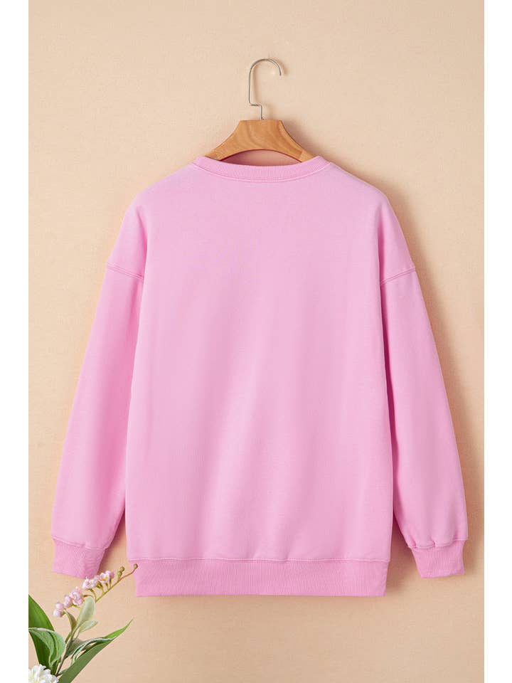 PRETTY BASH – Engroshandel Grafisk Sweatshirt - Dame – Jul Glædelig Alting Glimmer Sweatshirt1