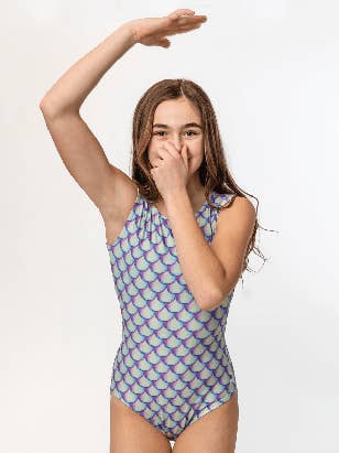 Seaform Siren Scales Leotard for Girls for wholesale by Foxy's Leotards