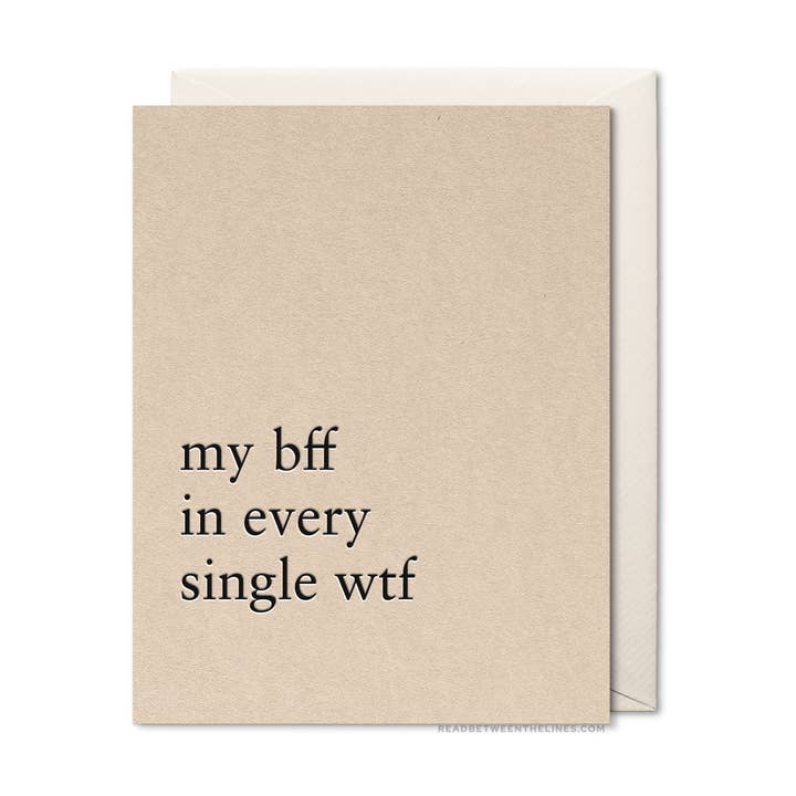 My BFF Card for wholesale by Read Between The Lines®