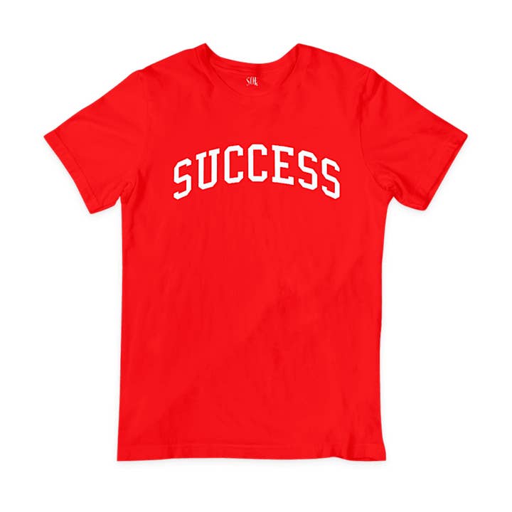 Success Arch Logo Tee (Red) for wholesale by SuccessOverEverything Clothing