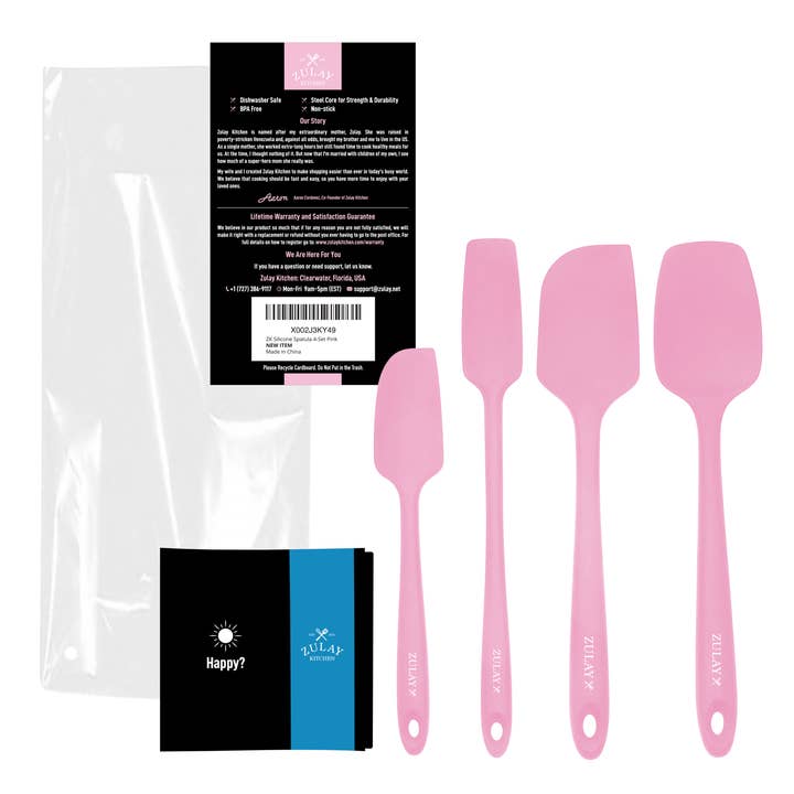 Zulay Kitchen - Wholesale Spatula/turner - Heat Resistant Silicone Spatula Set Stainless Steel Core1