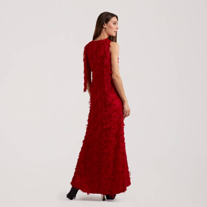 SOHUMAN - Wholesale Dress - Women's - Violet Cocktail Red Dress6