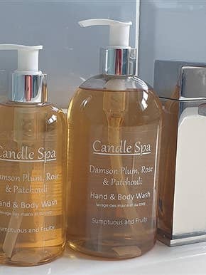 Damson Plommon, ros & Patchouli Hand & Body Wash 500ml för wholesale av Candle Spa