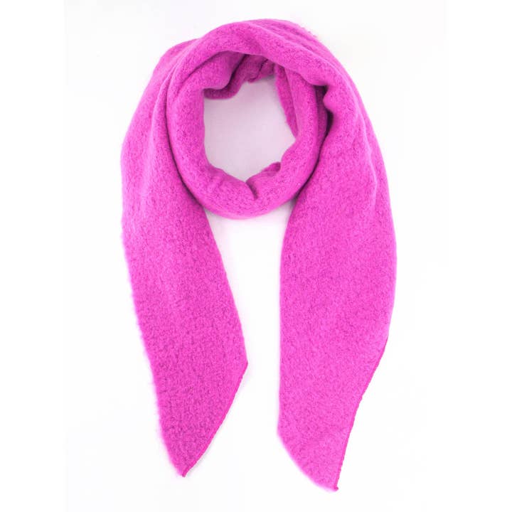 Sarta Accessories - Wholesale Scarf - Women's - Evie Heavyweight Asymmetric Scarf - Hot Pink