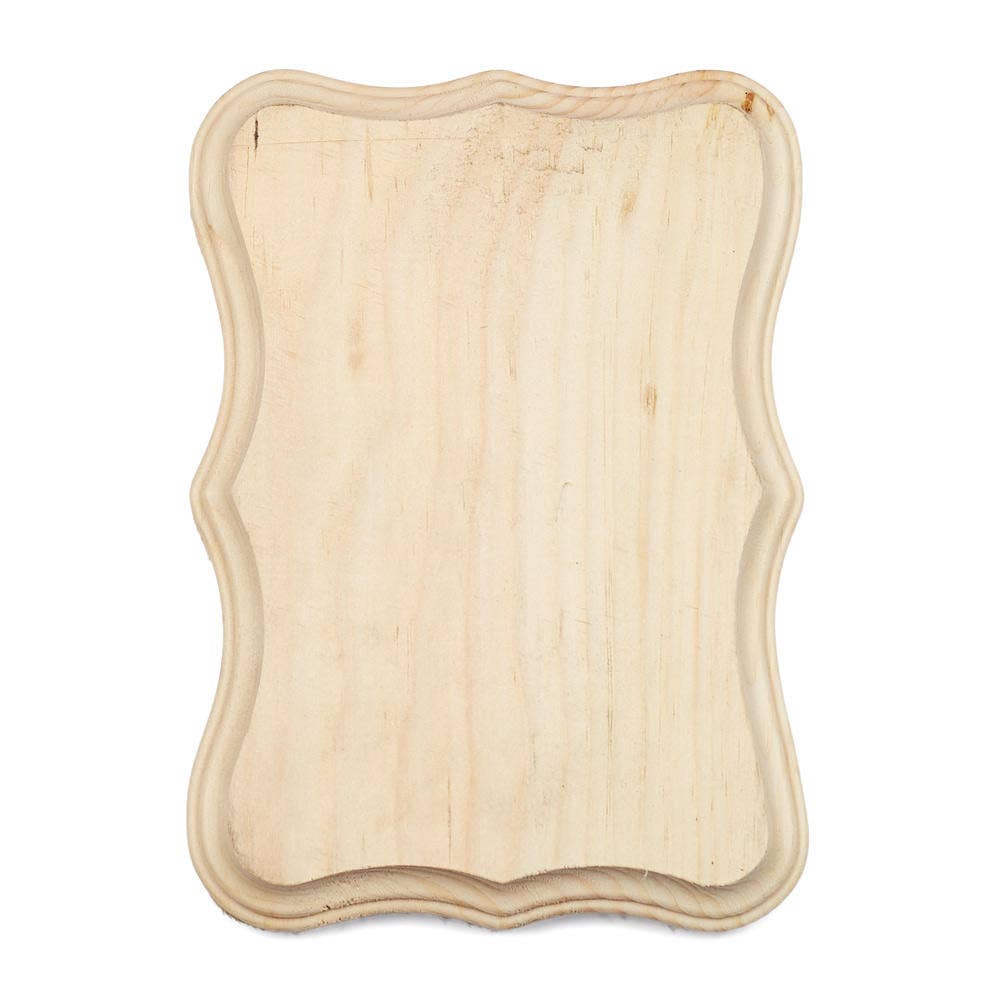 Factory Direct Craft – wholesale Plaque –  7" x 5-1/4" x 3/4" Thick - Unfinished Wood Shield Plaque 3