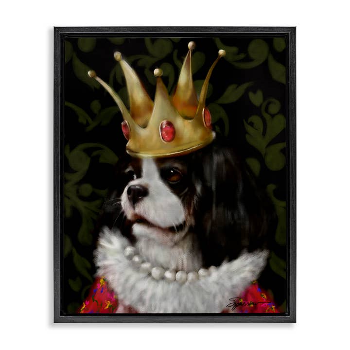 Stupell Industries - Wholesale Wall sign - Queenie Dog with Gold Crown - Framed Wall Art22