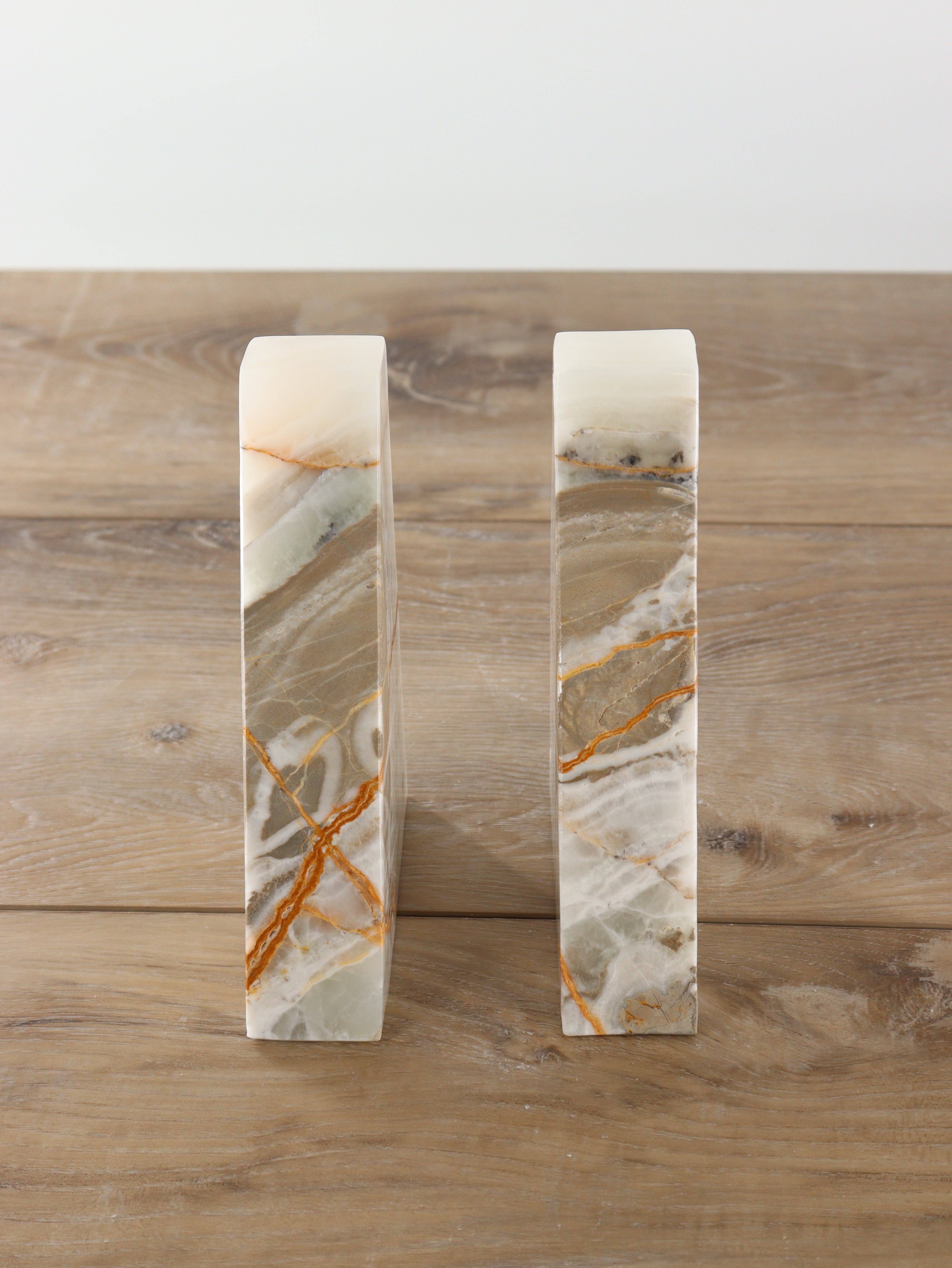 Mi Esperanza Minerals – Großhandel Buchstütze – Grün polierte Onyx-Buchstützen4