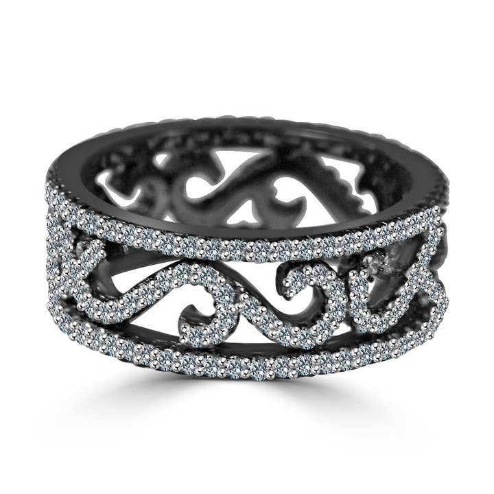 Ring Cubic Zirconia Sterling silver Eternity band STR-0266 for wholesale by Zirconmania Wholesale Fashion Jewelry