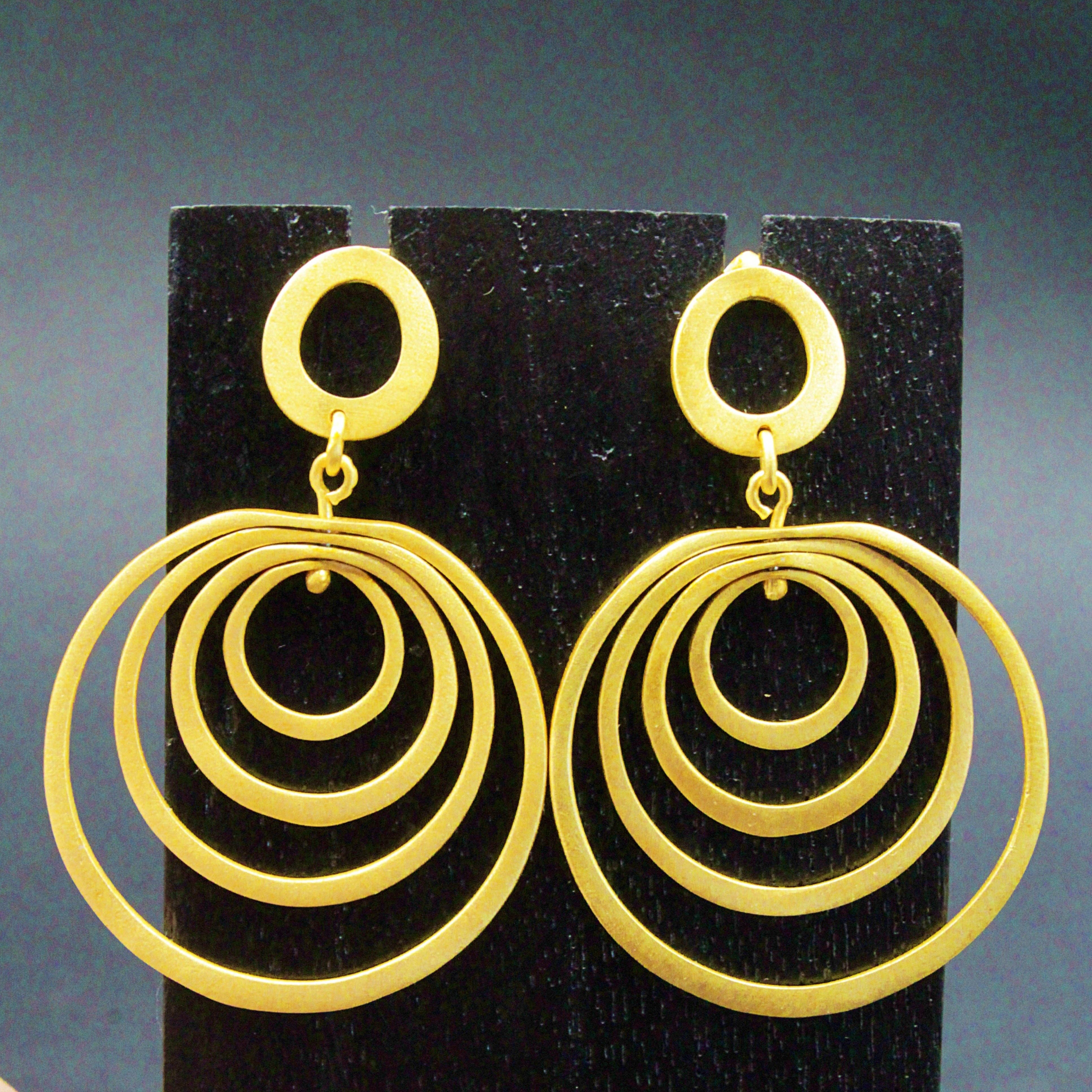 LA MAR - Wholesale Dangle Earrings - MILLE ANELLI earrings with gold-plated design1