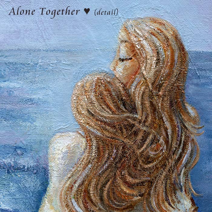 Katie m. Berggren art & design, LLC - Wholesale Art Print - Alone Together - Mother & Daughter Overlooking Sea Art Print1