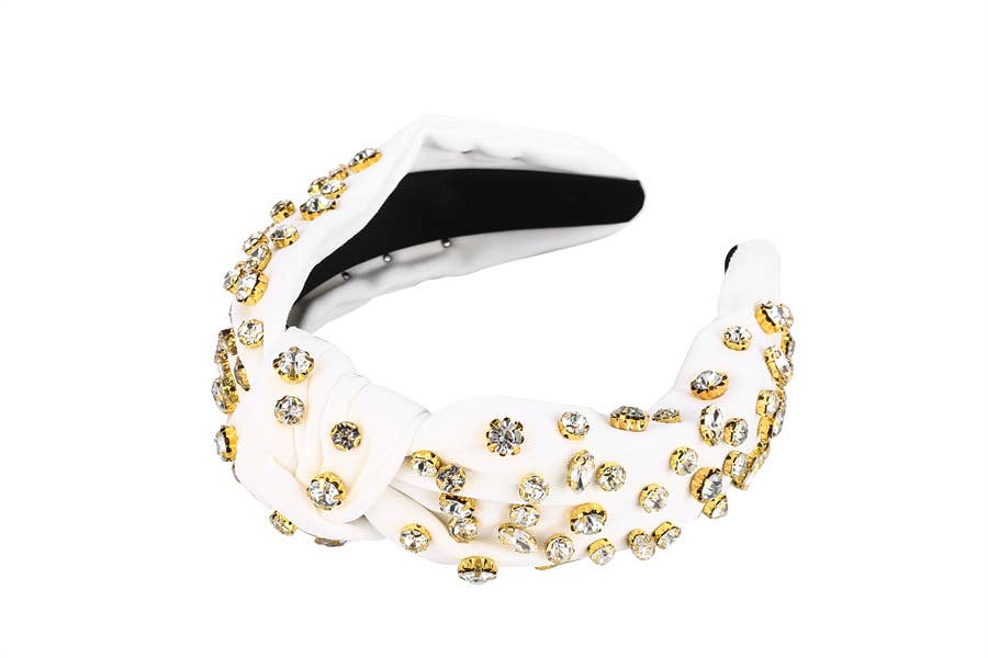 Nima Accessories Inc - Wholesale Fashion Headband - Women's - Ladies Solid Color Rhinestone Decorated Fashion Headband1